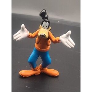GOOFY DISNEY 2.5" ACTION FIGURE PVC‎ TOY Dog Shrug Collectible Cake Topper 90's